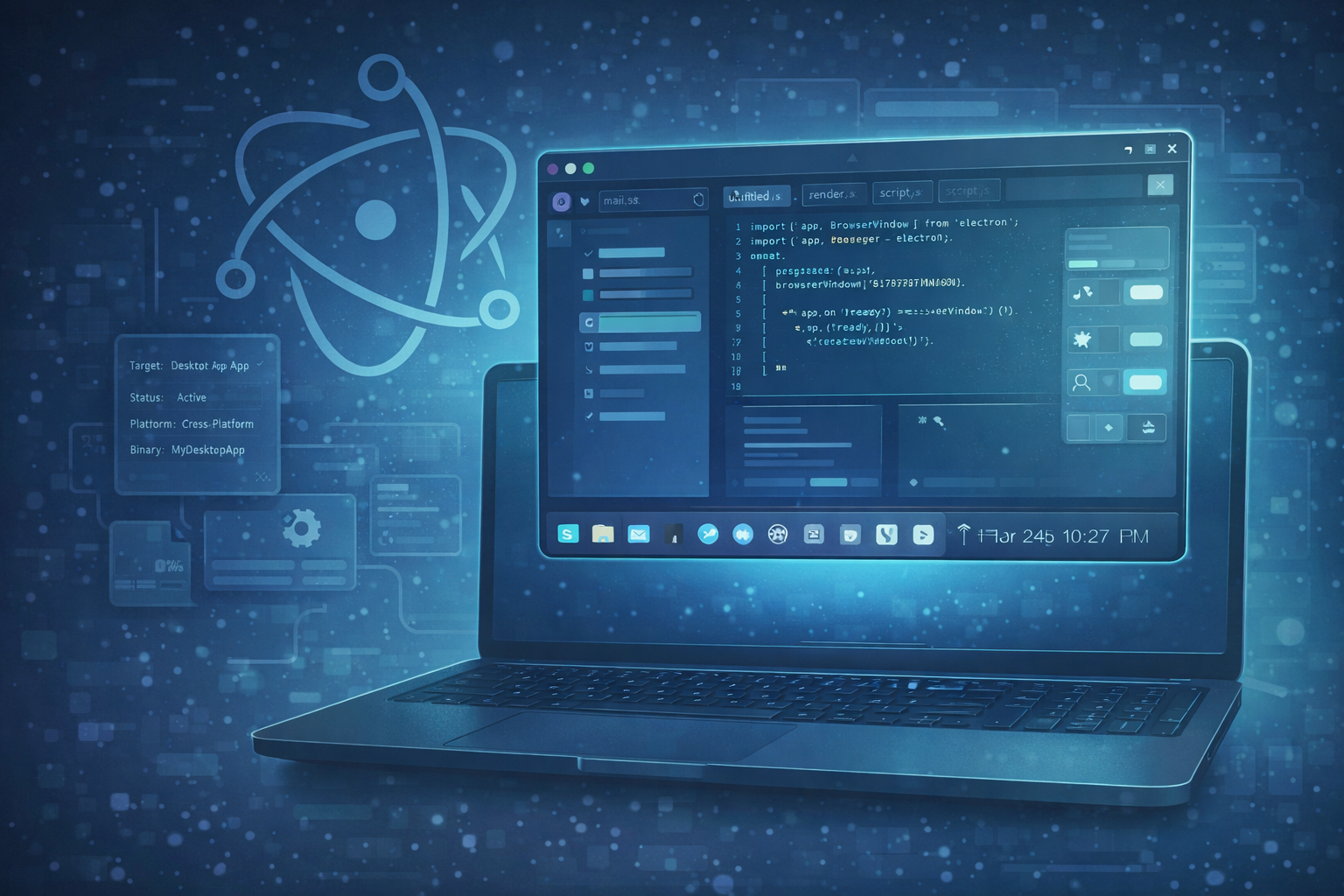 Electron Desktop App Development illustration