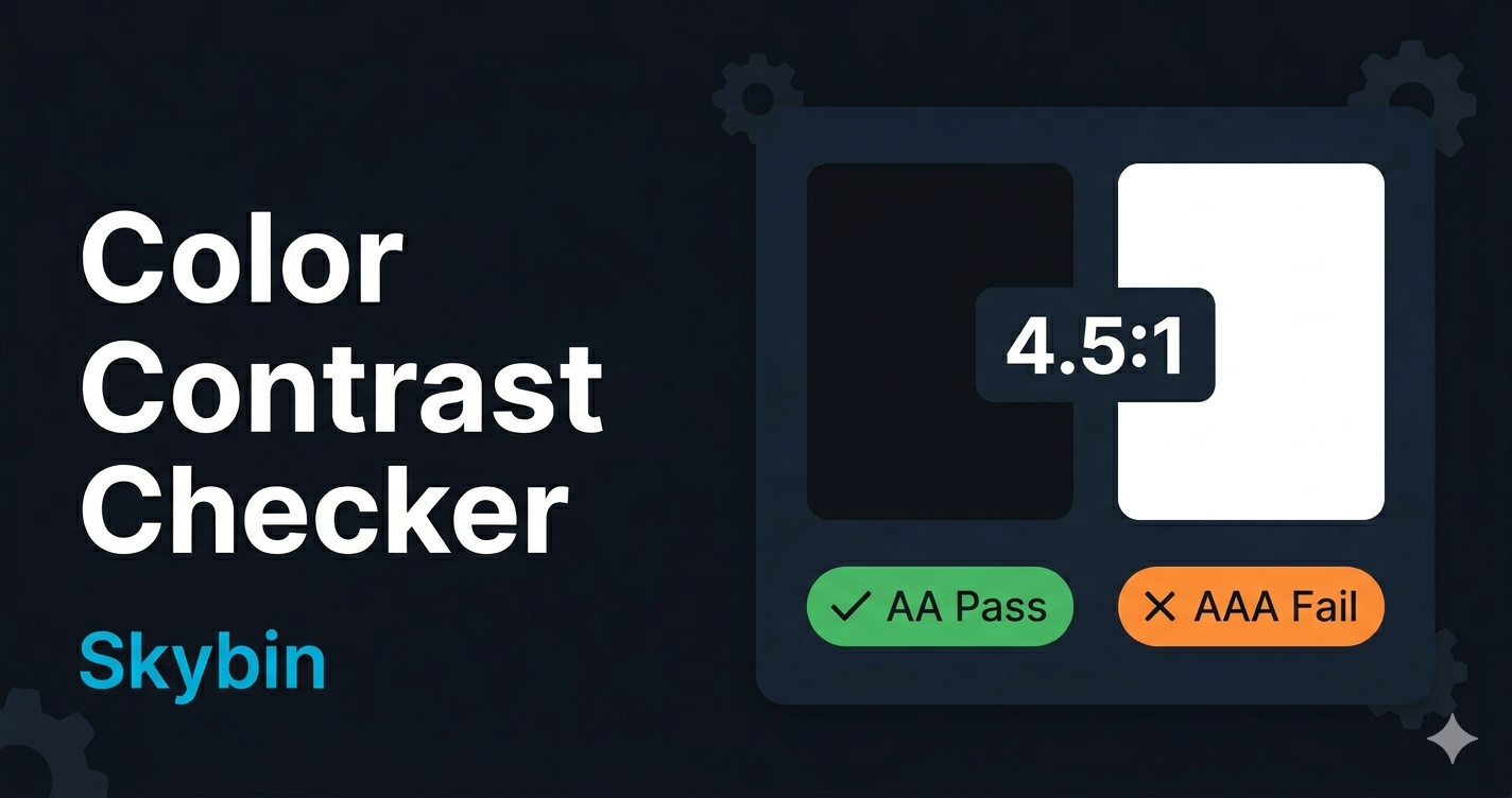 Color Contrast Checker — WCAG AA/AAA — Free Online Tool | Skybin