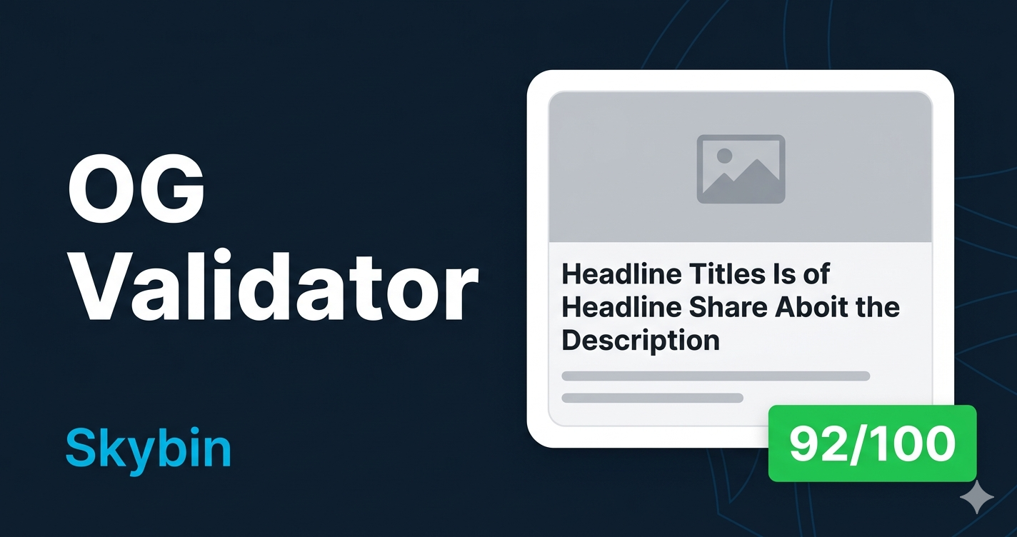 Open Graph Validator — Check OG & Twitter Card Tags Free | Skybin