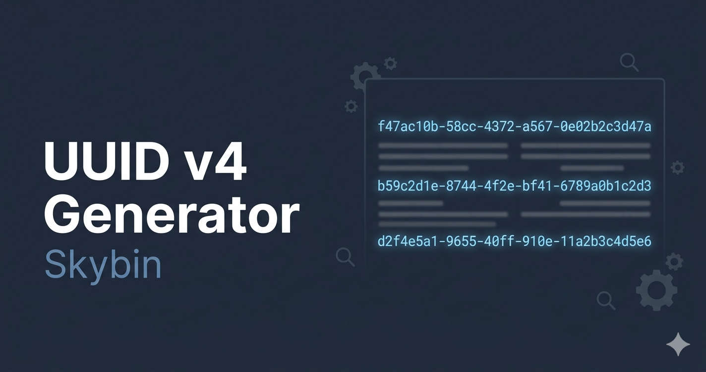 UUID Generator — Generate Random UUID v4 Online Free | Skybin
