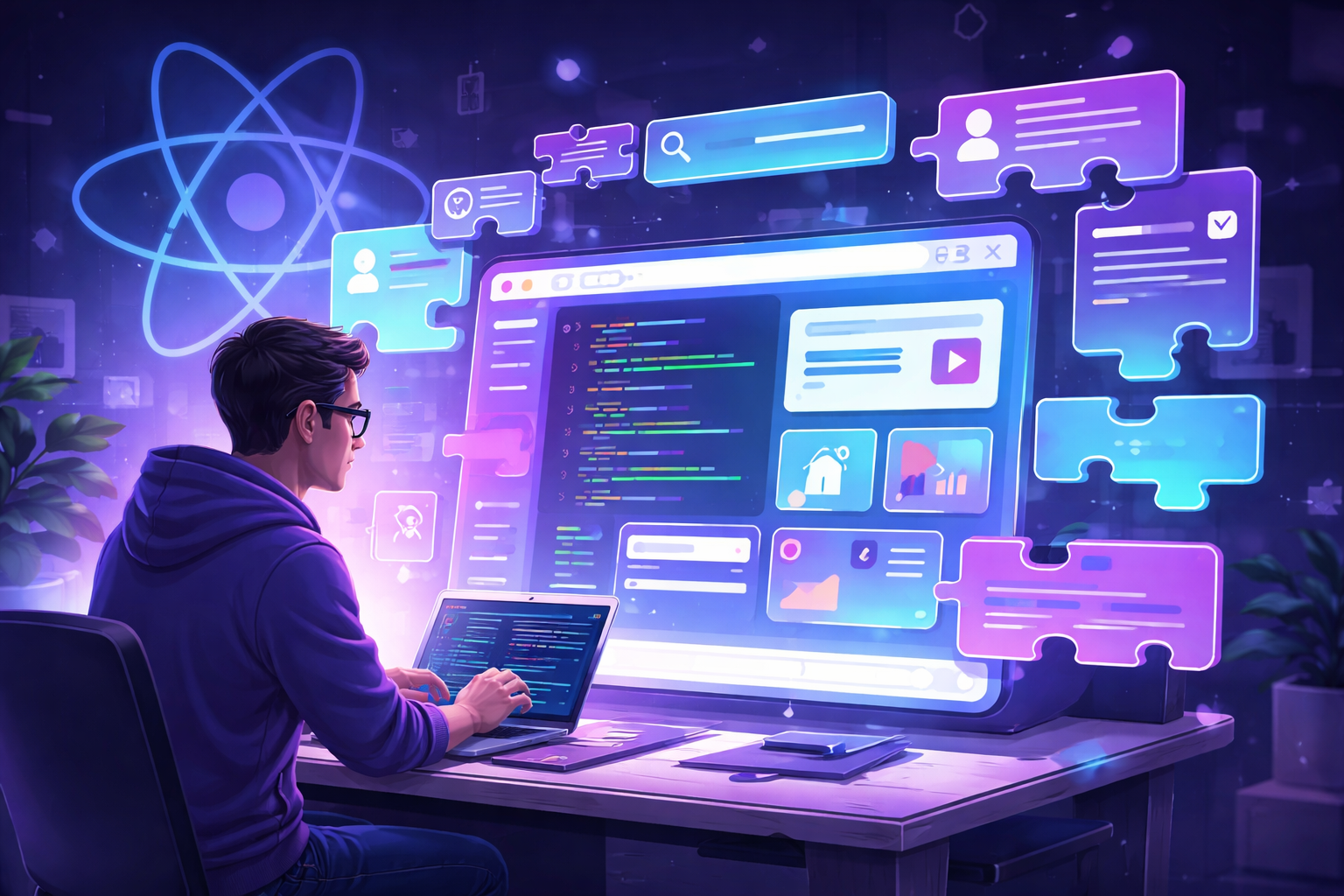 React JS Development illustration